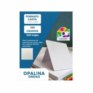 CARTULINA OPALINA EN TAMAÑO CARTA